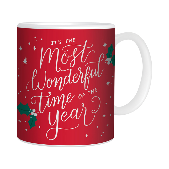 MUG BOXED TEXT HOLLY