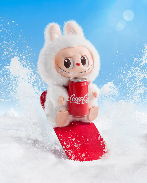 Side view of Coca Cola Series Labubu Lafufu figure collectible art toy pop culture gift