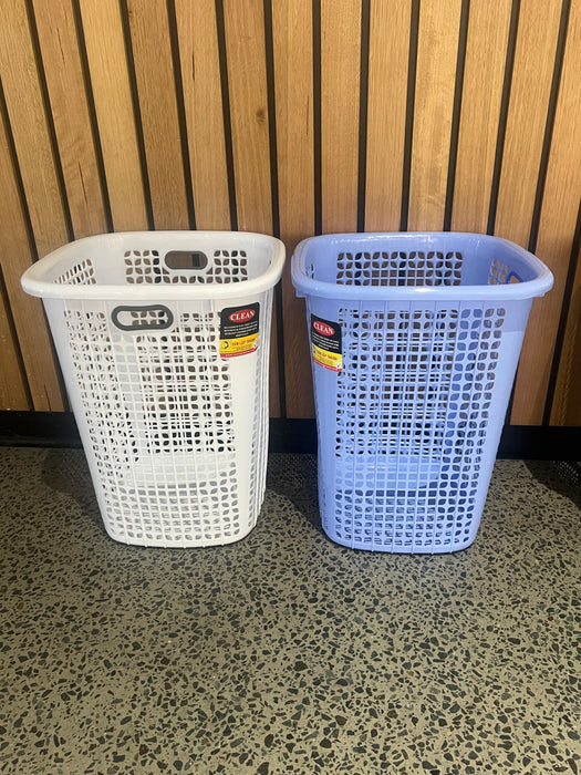 Laundry Basket Square 80L Strong Clothes Container Bathroom Organisation Open Top No Lid Durable