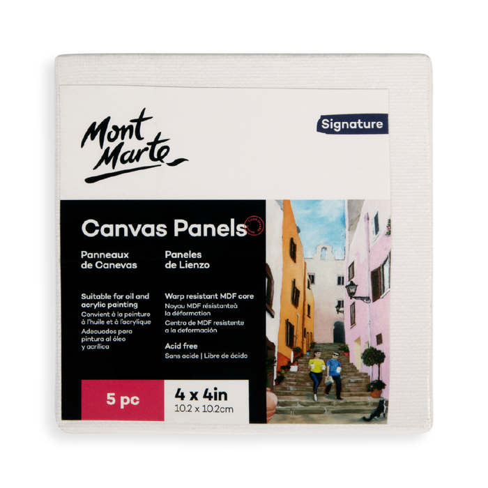 Canvas Panels Pack 5 10.2 × 10.2cm