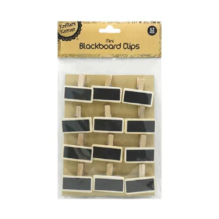 Mini Chalkboard Clips/12 [72/12]