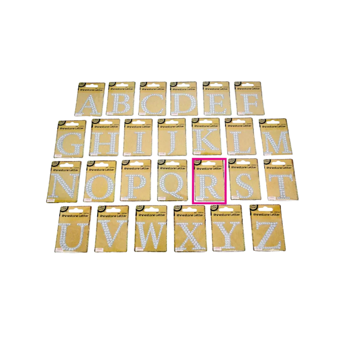 Adhesive Rhinestone Letters - R [288/12]