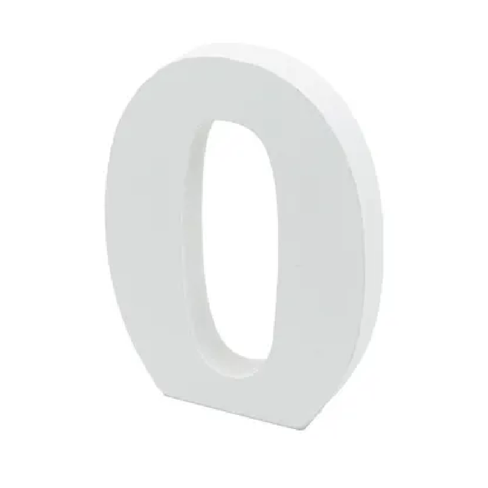 10cm White Numbers - 0 [144/12]