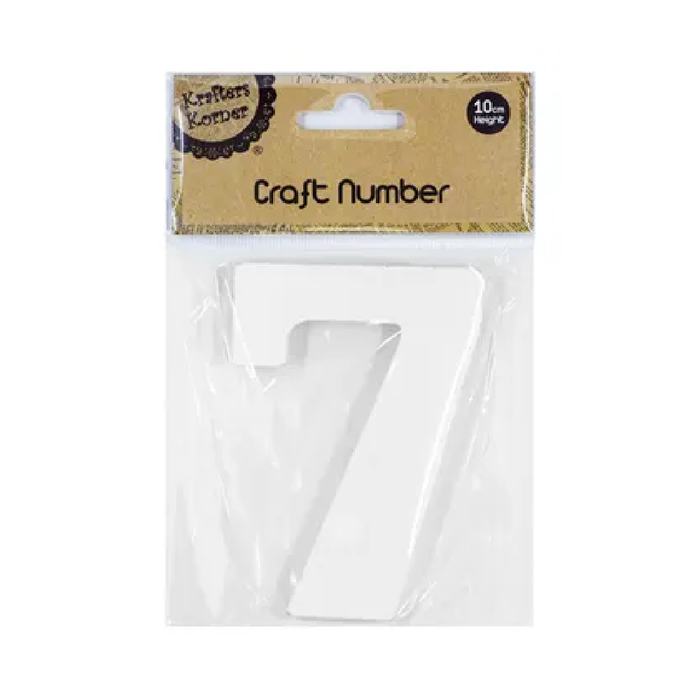10cm White Numbers - 7 [144/12]