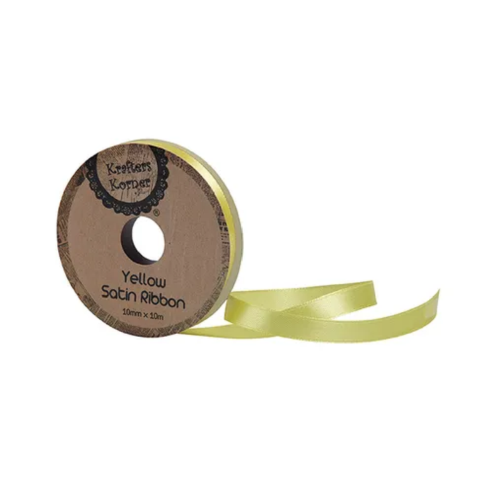 Satin Yellow Ribbon 10mm × 10m [480/12]