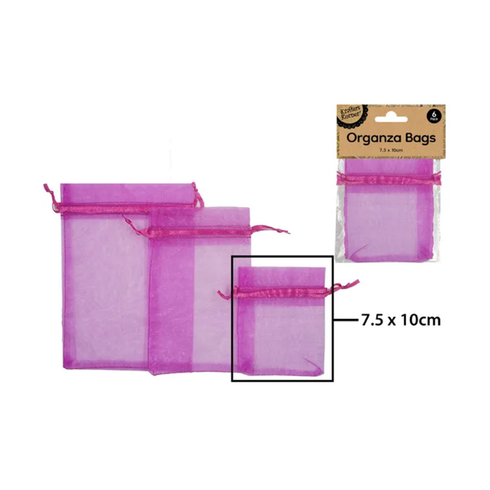 Organza Bag 7.5 × 10cm Pink