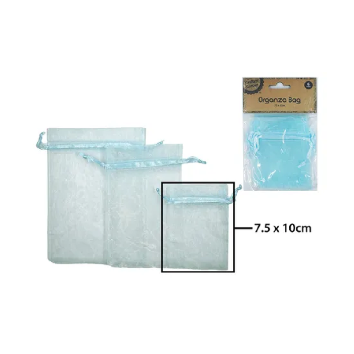 Organza Bag 7.5X10cm L Blue/6 [144/12]