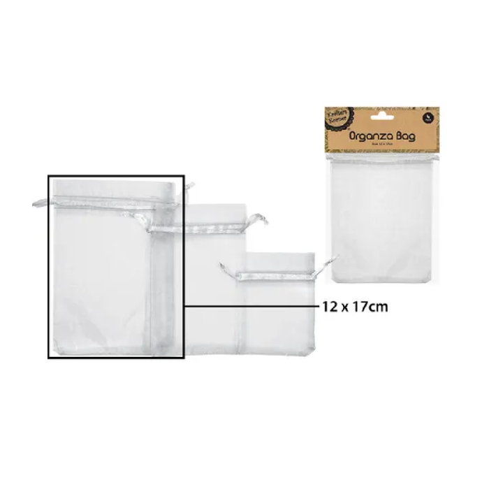 Organza Bag 12 × 17cm White