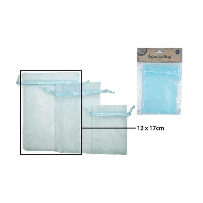 Organza Bag 12X17cm L Blue/4 [144/12]