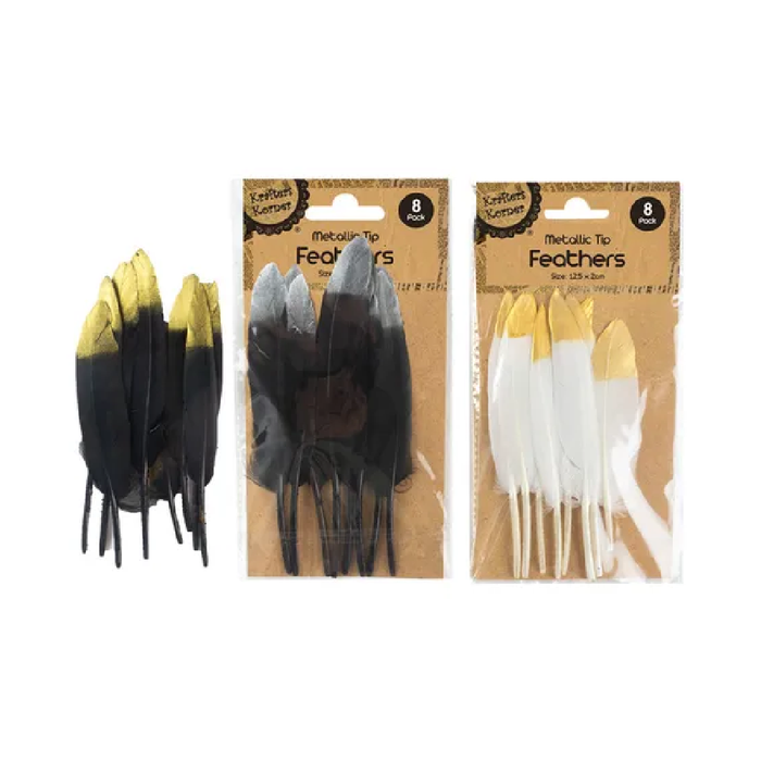 Metallic Tip Feathers/8 [96/12]