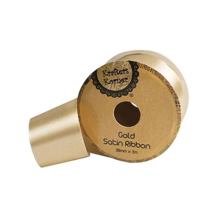 Satin Gold Ribbon  3m × 38mm [288/6]