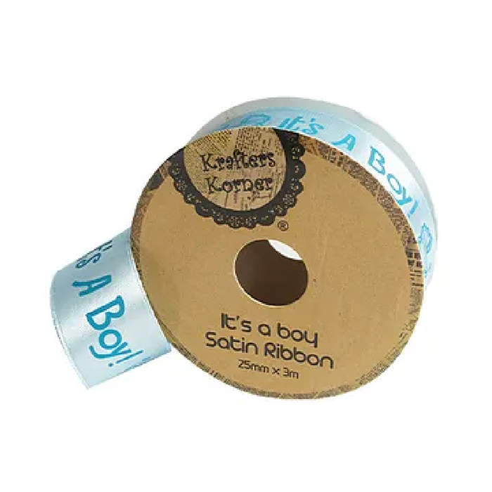 ITS A BOY 25× 3m Ribbon [288/6]