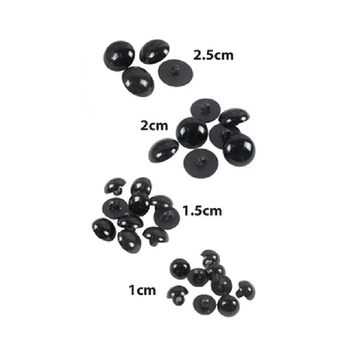 Craft Button Eyes-4 Asst [144/12]