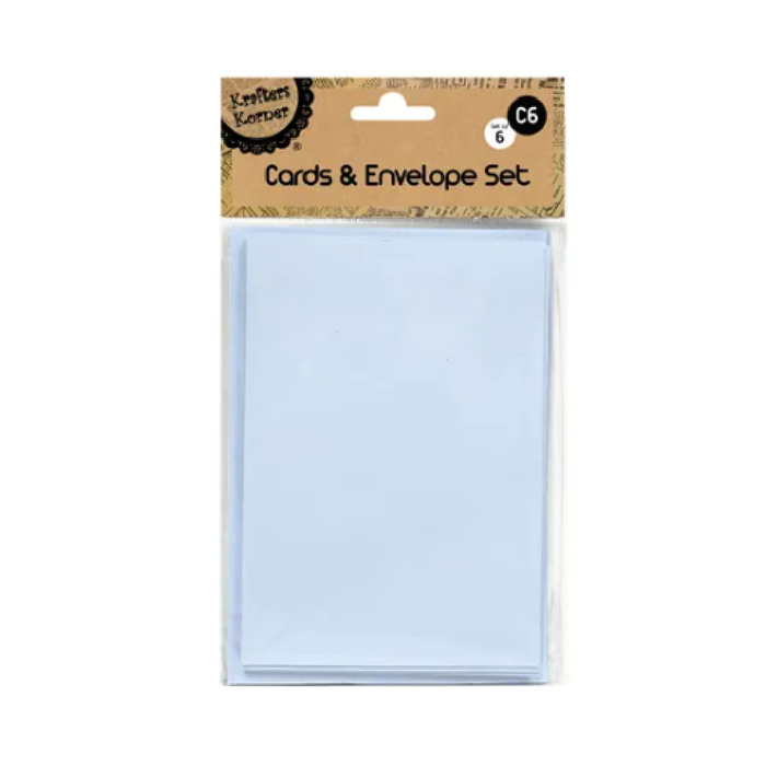 C6 Cards & Envelopes - Blue/6 [144/12]