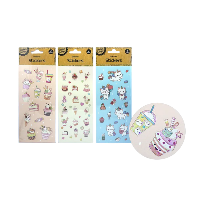 Shimmer Decorative Sticker Sheets (2 Sheets)