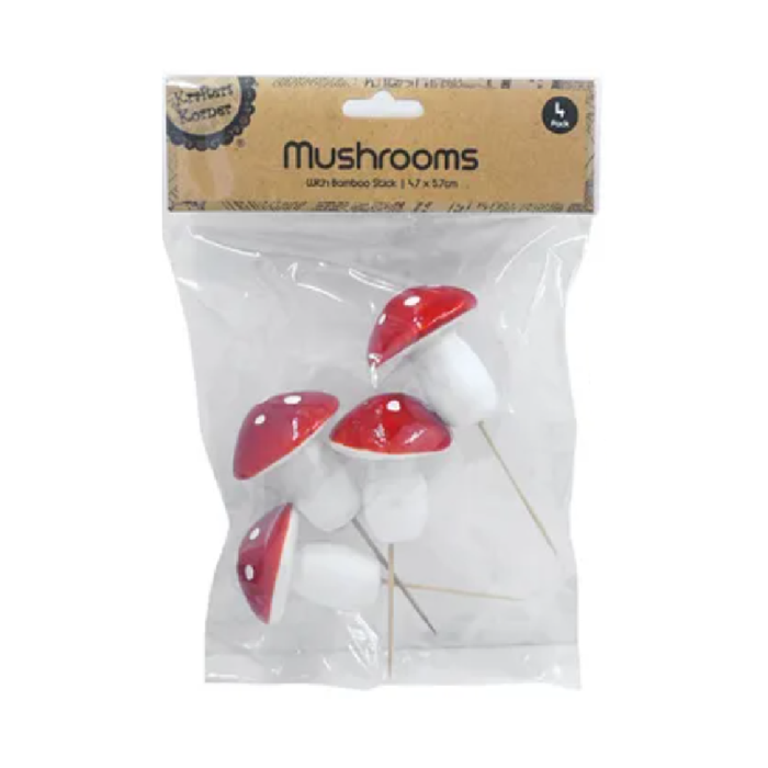 4.7cm Foam Mushroom W Stick 4Pk [144/12]