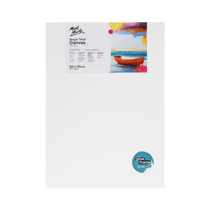 Signature Single Thick Canvas Pine Frame 50 × 70cm