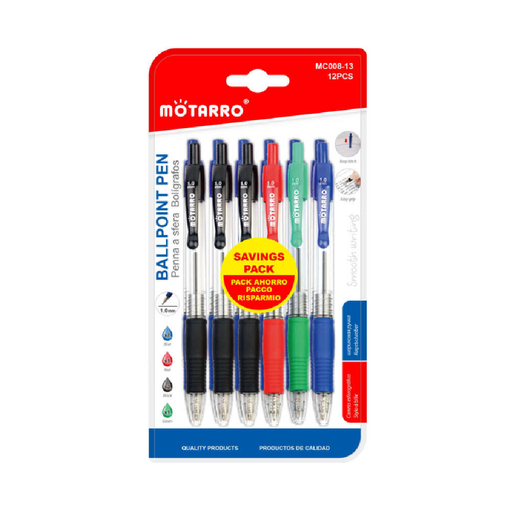 Casaliving Ballpoint Pens Assorted 12pcs