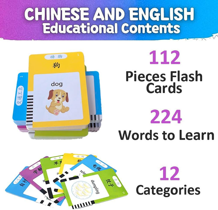 Casaliving Bilingual Talking Flash Cards Learning Toy