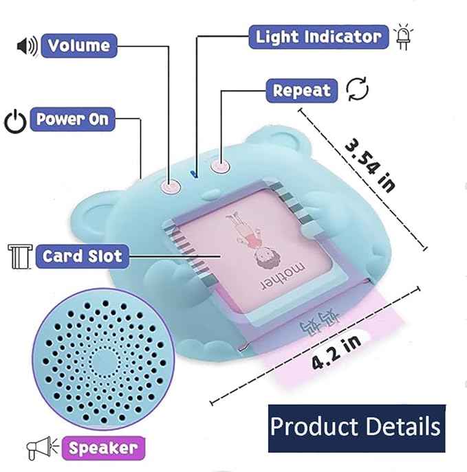 Casaliving Bilingual Talking Flash Cards Learning Toy