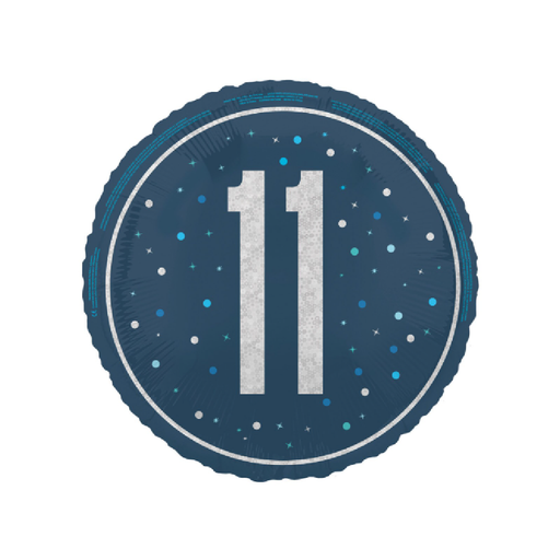 Casaliving Blue "11" Foil Prismatic Balloon
