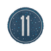 Casaliving Blue "11" Foil Prismatic Balloon