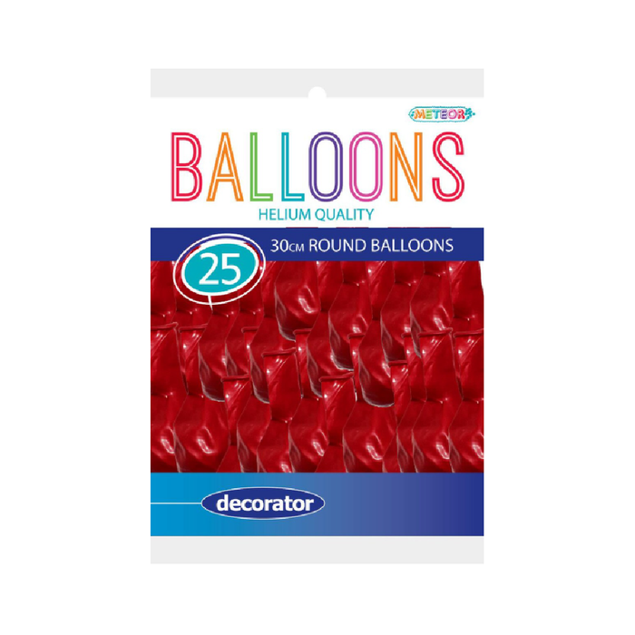 Casaliving Bright Red 12" Decorator Balloons 25pk