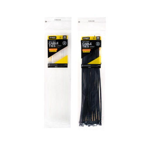 Casaliving Cable Ties Black & Clear 36pc