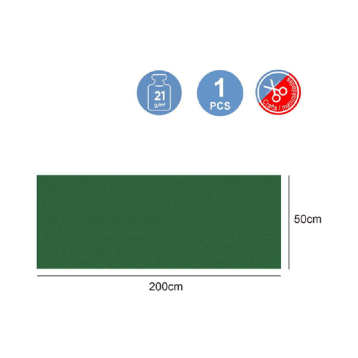 Casaliving Crepe Paper 50 × 200cm 21g Dark Green