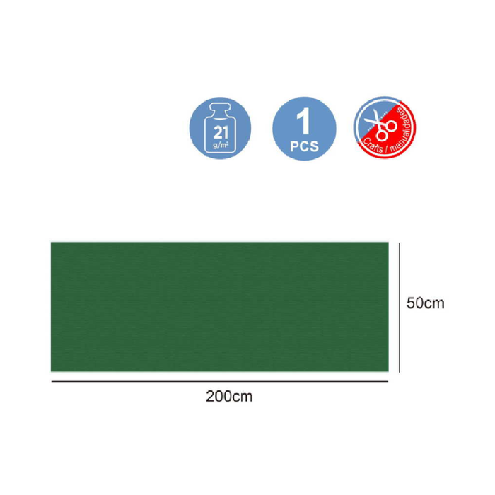 Casaliving Crepe Paper 50 × 200cm 21g Dark Green