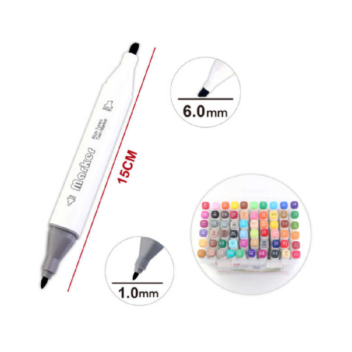 Casaliving Double-Ended Markers 60pcs for Art & Coloring