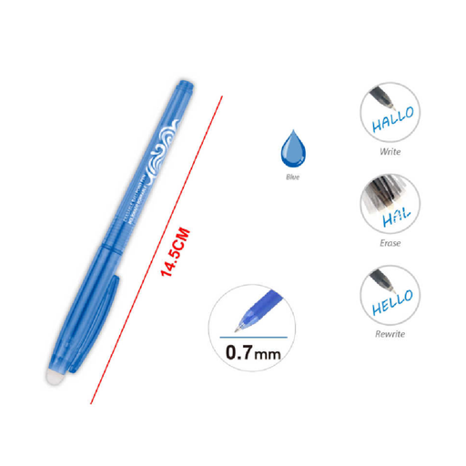 Casaliving Erasable Pen Blue 0.7 for Smooth Writing
