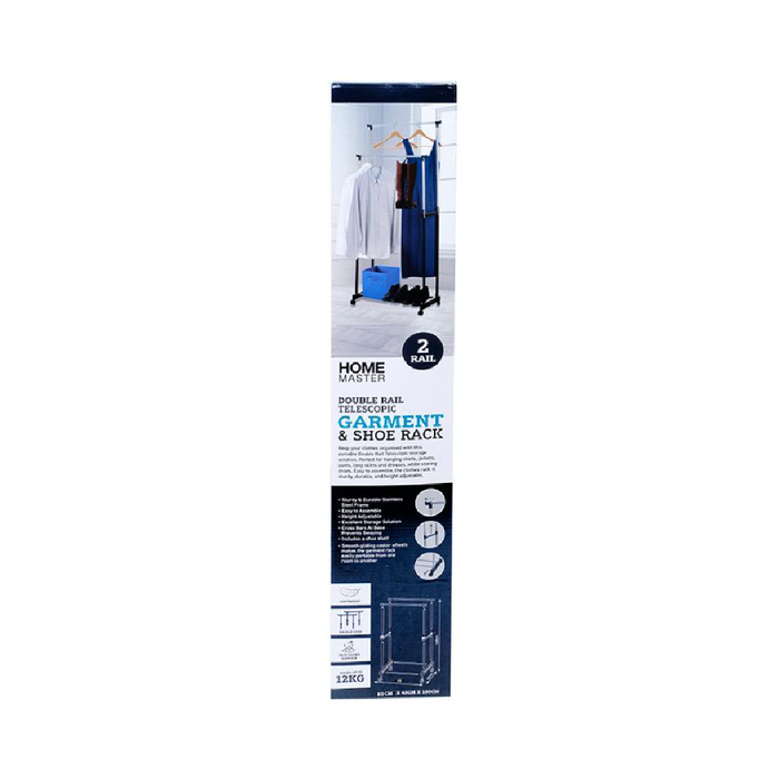 Casaliving Garment Rack Double Railing Telescopic