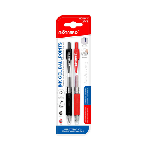 Casaliving Gel Pens Black & Red 2pcs