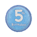Casaliving Glitz Blue "5th Birthday" Foil Balloon