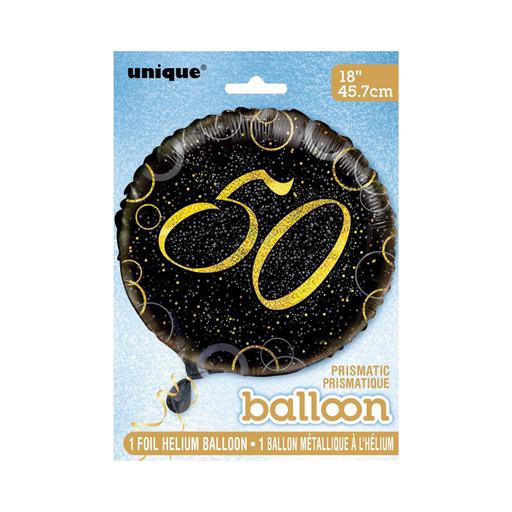 Casaliving Glitz Gold "50" Birthday Foil Balloon