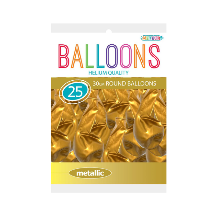 Casaliving Gold 12" Metallic Balloons 25pk