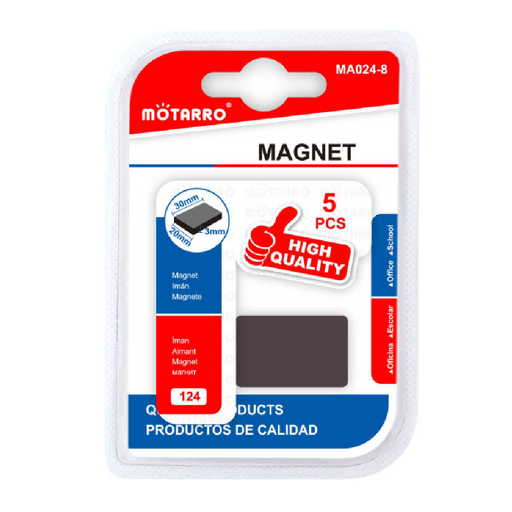 Casaliving Magnets Square Black 30 x 20 x 35pcs