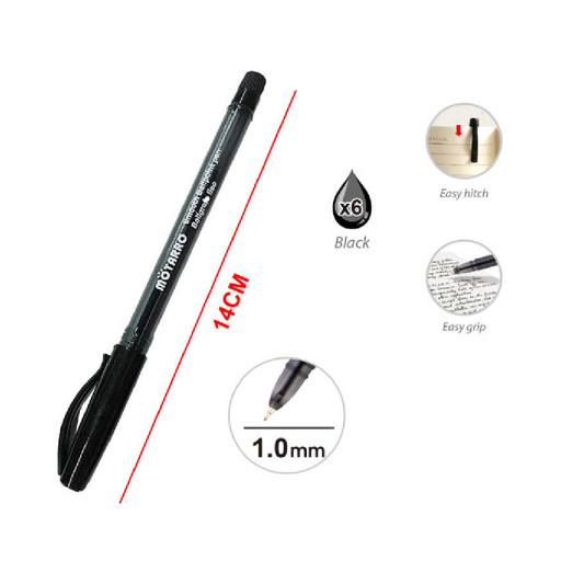 Casaliving Medium Ballpoint Pens Black 6pcs