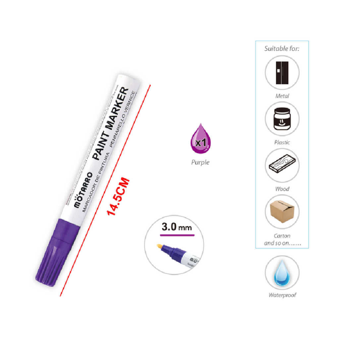 Casaliving Paint Marker Purple for Art & Crafts