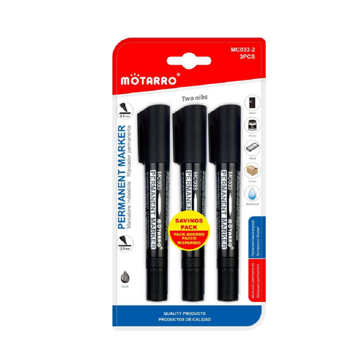 Casaliving Permanent Markers Black 3pcs