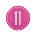 Casaliving Pink "11" Foil Prismatic Balloon