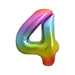 Casaliving Rainbow "4" 34" Numeral Balloon