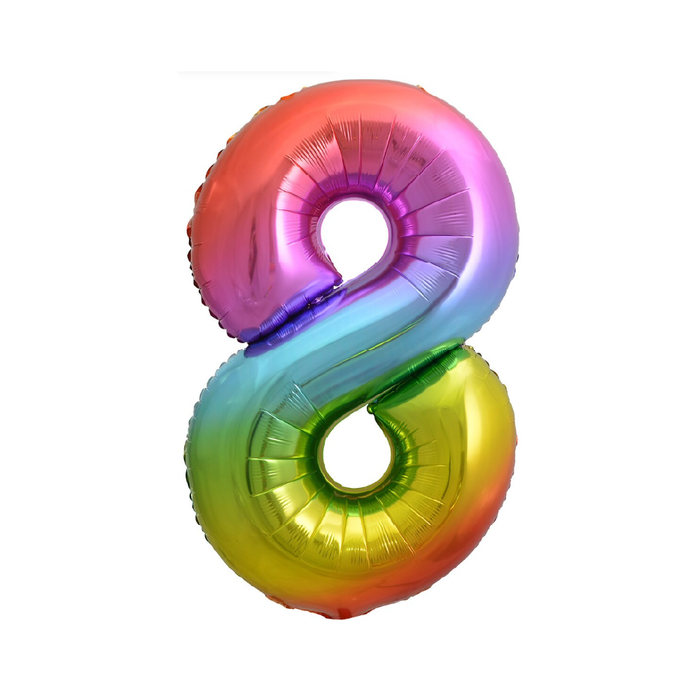 Casaliving Rainbow "8" 34" Numeral Balloon