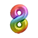 Casaliving Rainbow "8" 34" Numeral Balloon