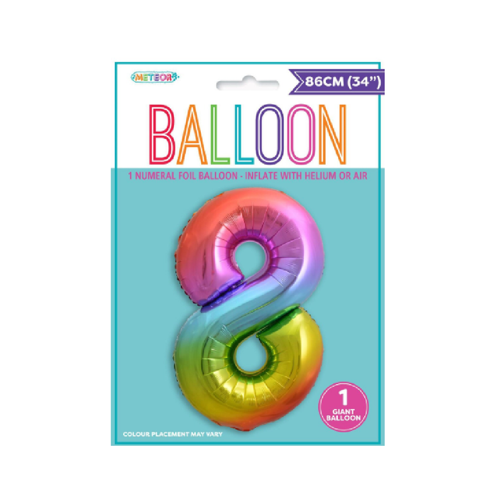 Casaliving Rainbow "8" 34" Numeral Balloon