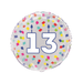 Casaliving Rainbow Confetti "13" Foil Balloon