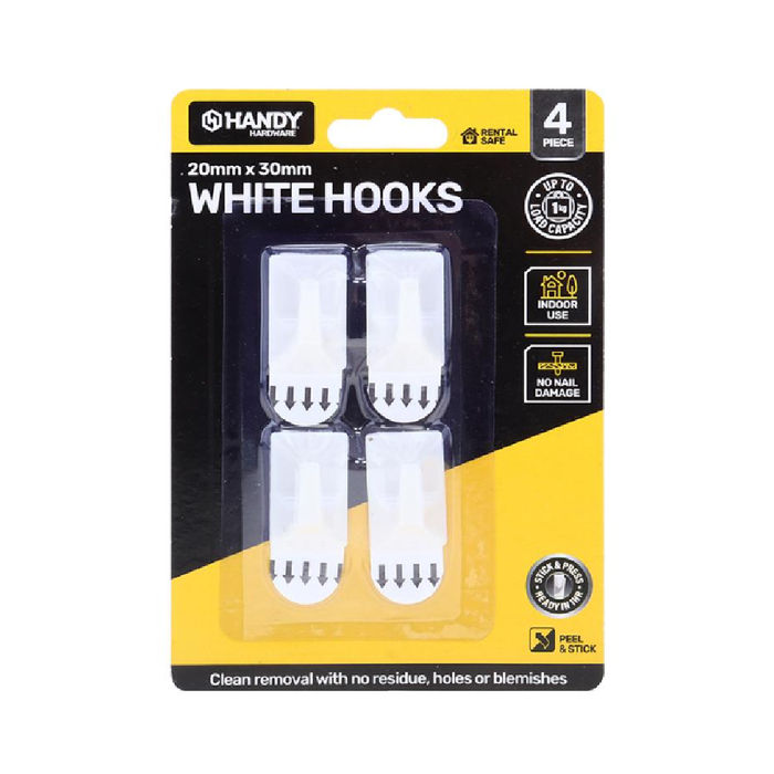 Casaliving Removable Hooks Plastic 4pk 1kg