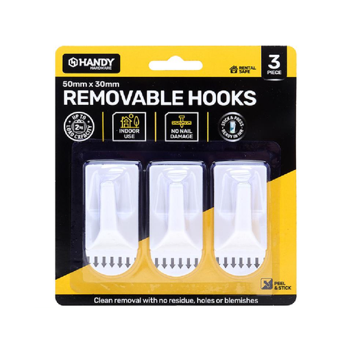 Casaliving Removable Hooks Rectangle 3pk 2kg