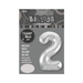 Casaliving Silver "2" 34" Numeral Balloon